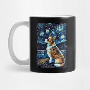 Corgi Starry Night Mug